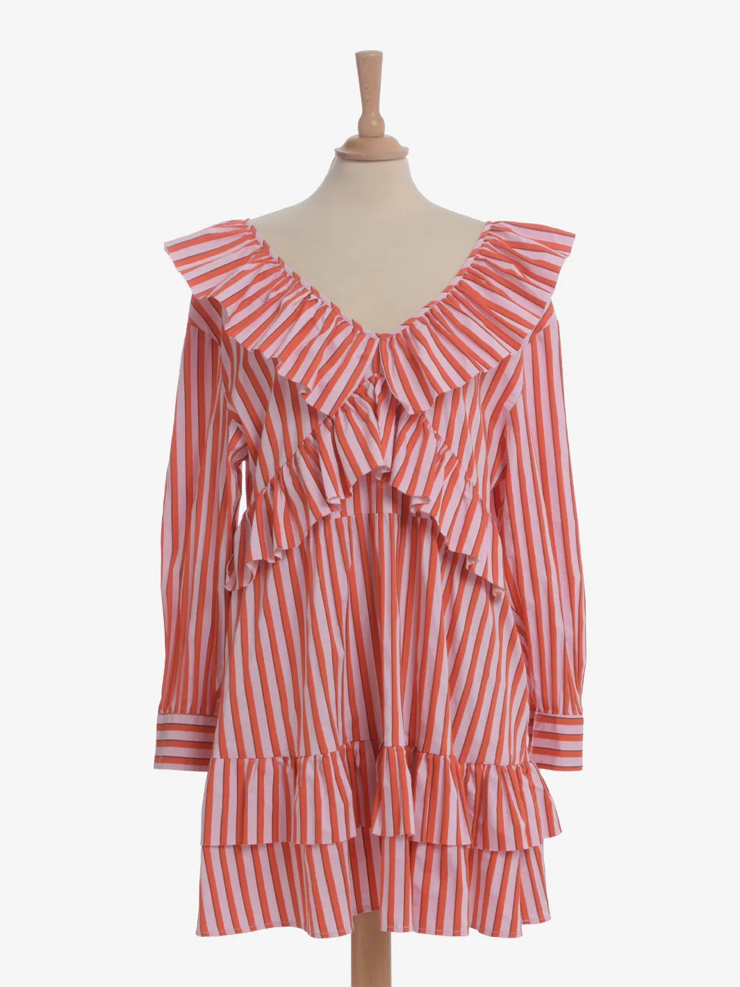 Striped Midi Dress by MSGM.