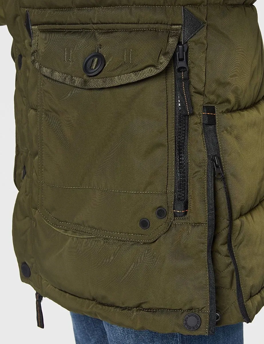 Superdry Khaki Chinook Long Padded Jacket