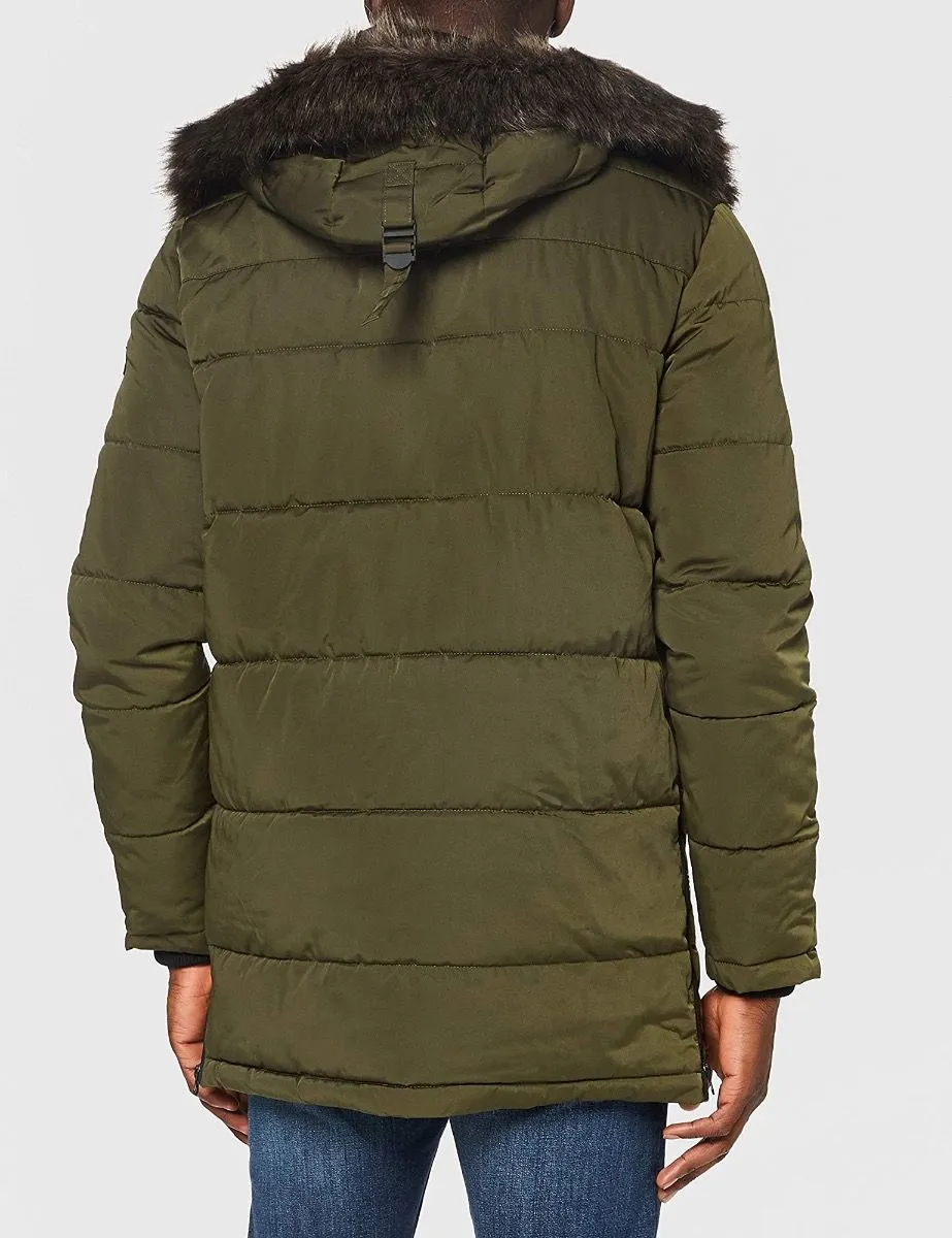 Superdry Khaki Chinook Long Padded Jacket