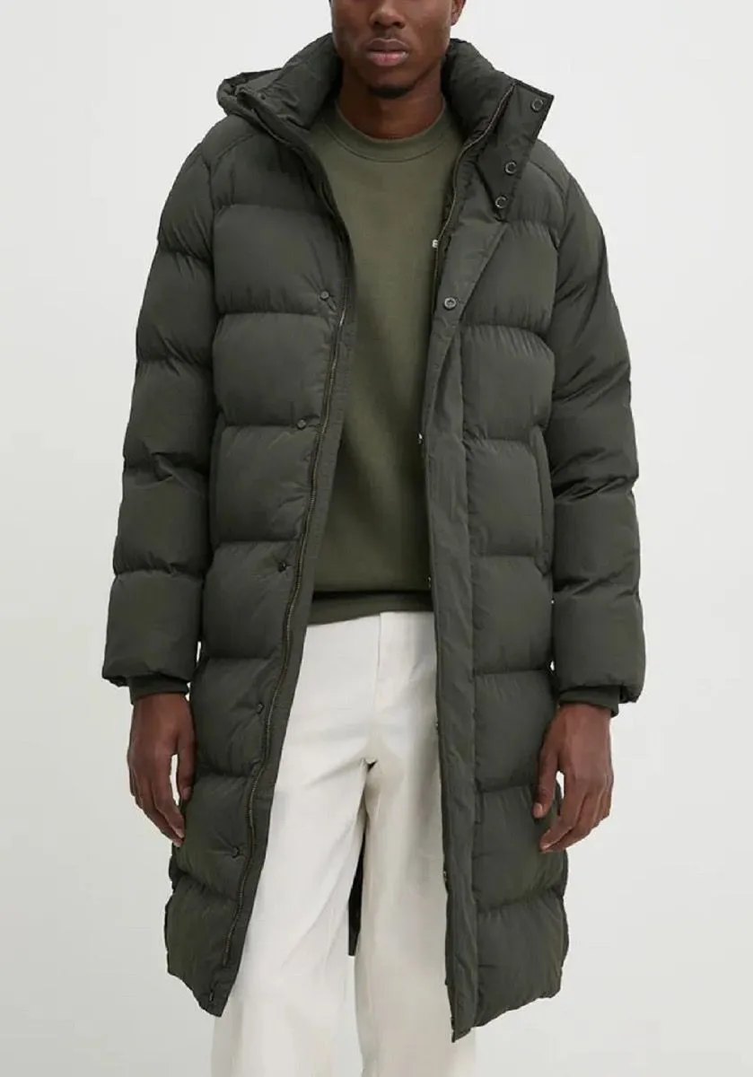 Olive Good Surplus Superdry Longline Hooded Puffer Jacket