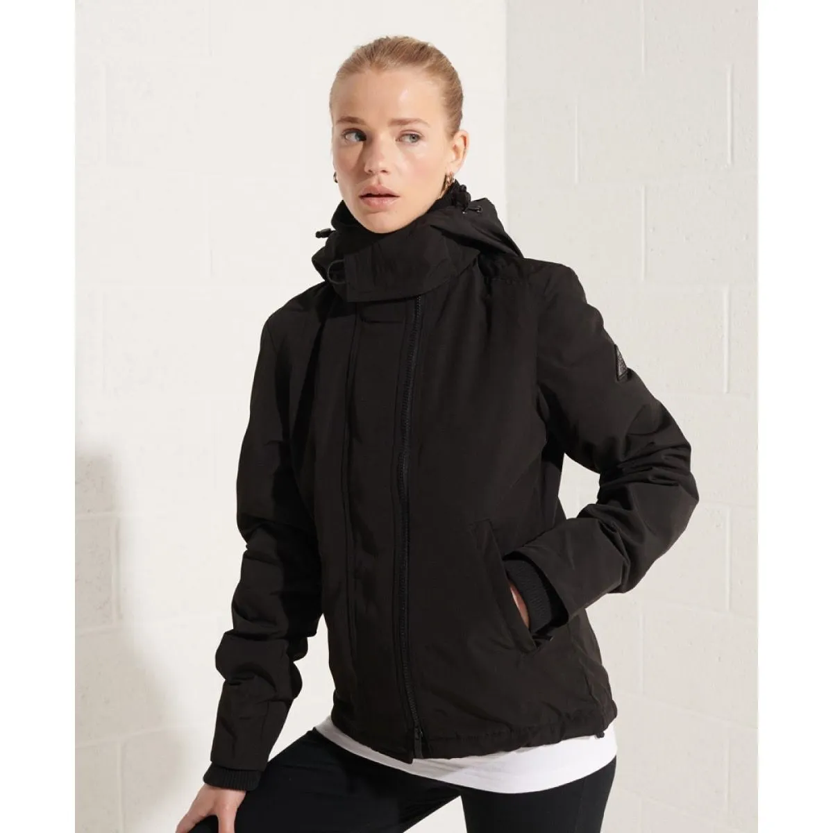 Superdry Black Ottoman Windcheater Jacket Women