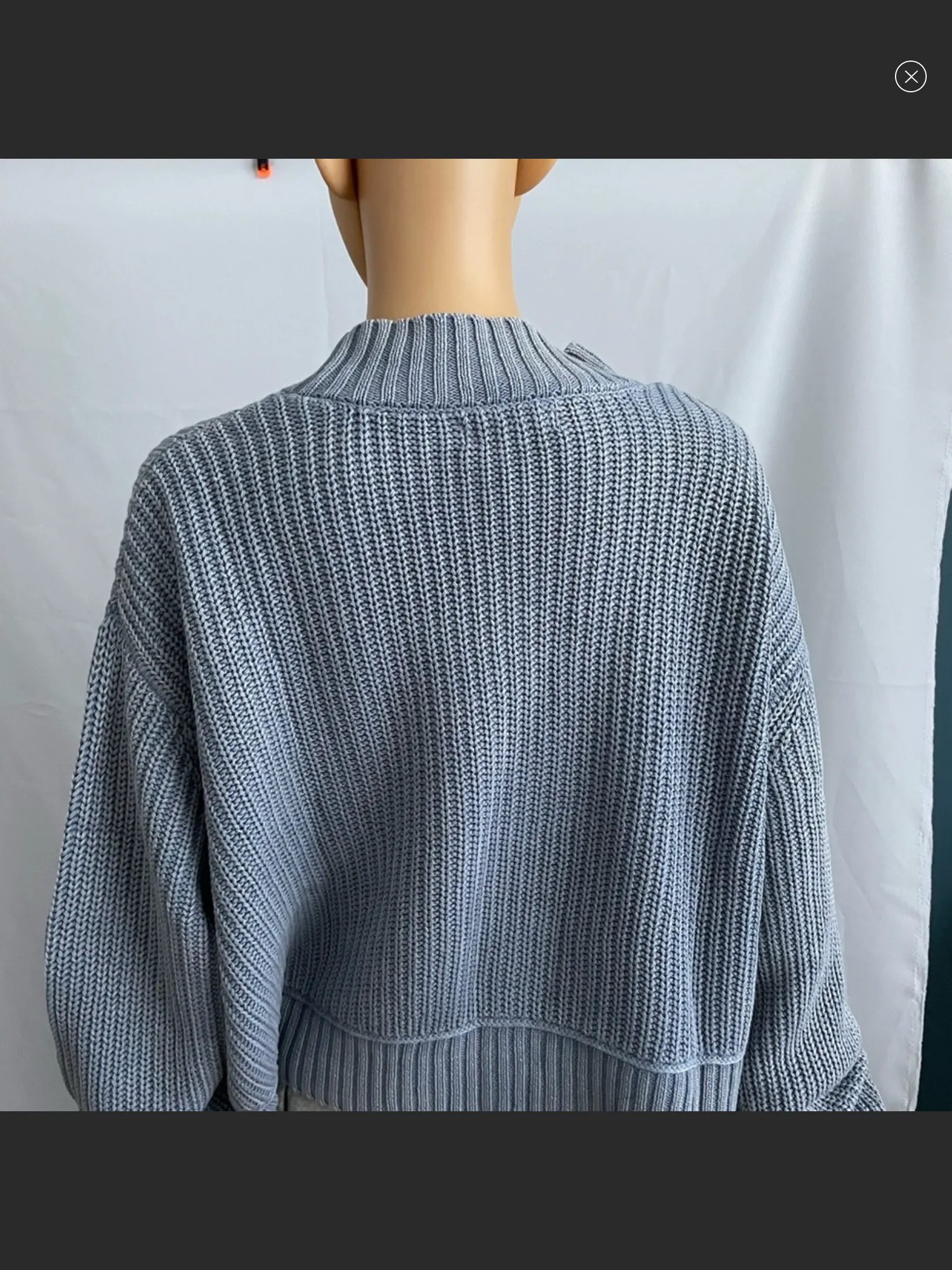 Textured Short Mock-Neck Pullover