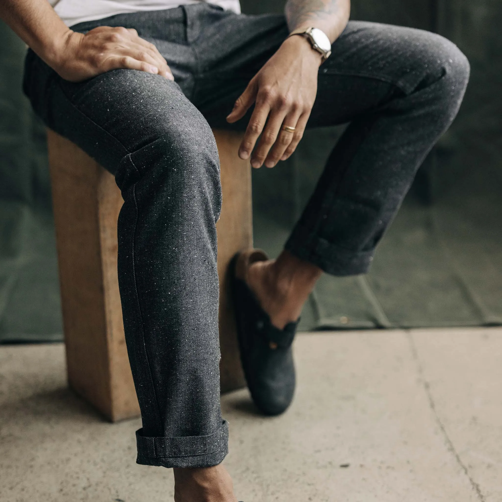 Granite Herringbone Carnegie Pant