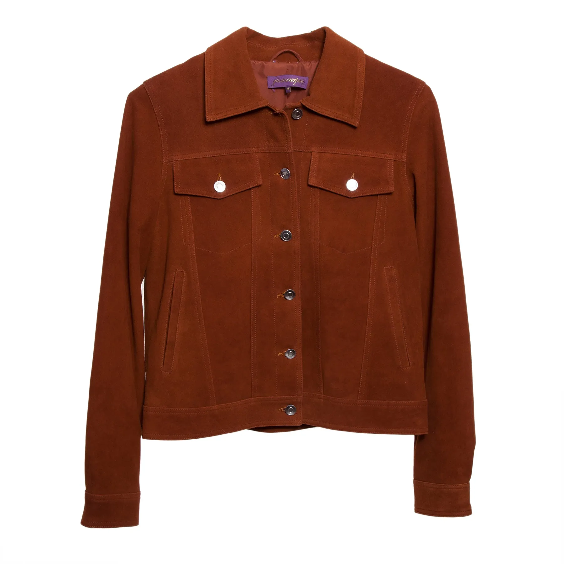 Tobacco Suede Shirt Jacket - Shop Now