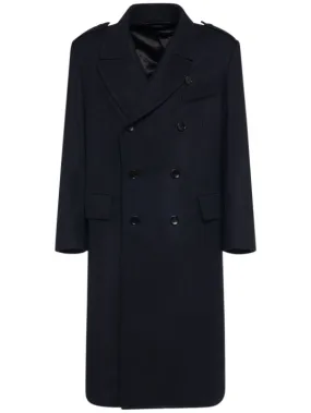 Tom Ford Herringbone Long Coat Officer Style