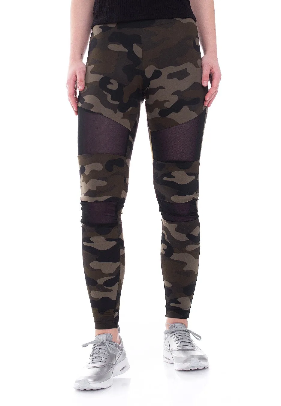 Urban Classics Camo Tech Woodcamo Black Leggings