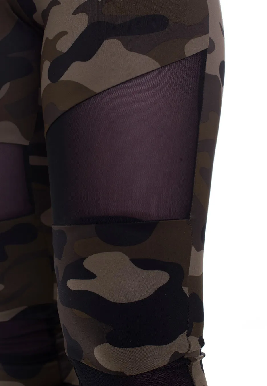 Urban Classics Camo Tech Woodcamo Black Leggings