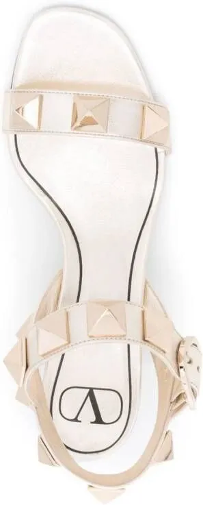 Valentino Garavani Roman Stud Gold Sandals