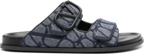 Valentino Garavani VLogo Denim Sandals in Blue