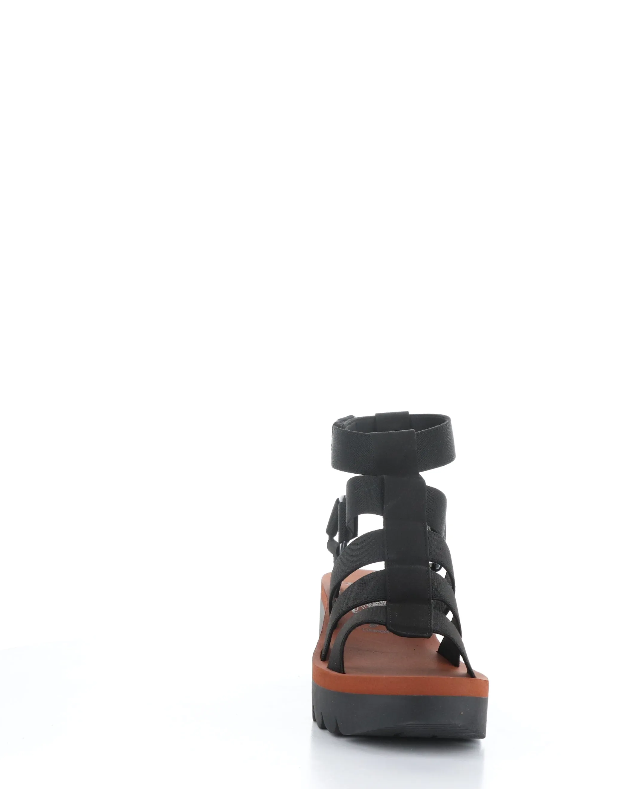 Velcro Sandals in BLACK, YUFI032FLY.