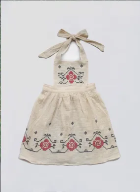 Vierra Rose Tanya Apron Dress - Natural Cotton - Shop Now