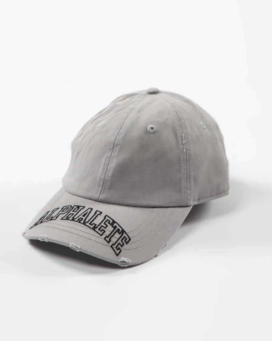 Vintage College Baseball Cap - Gray
