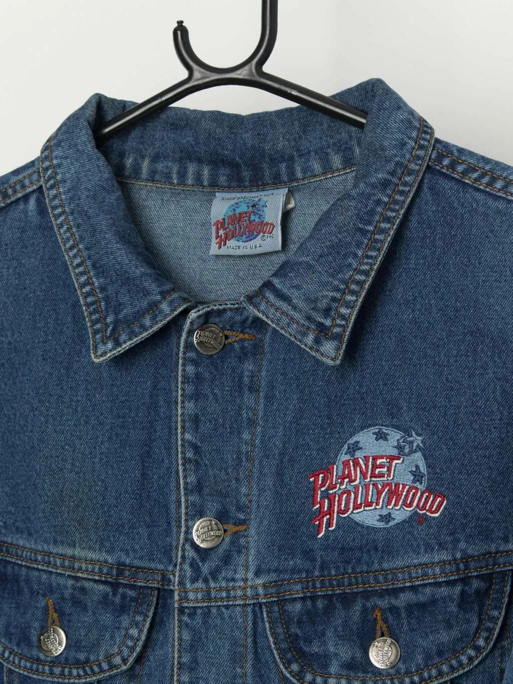 Vintage Planet Hollywood denim jacket, made in the USA Medium