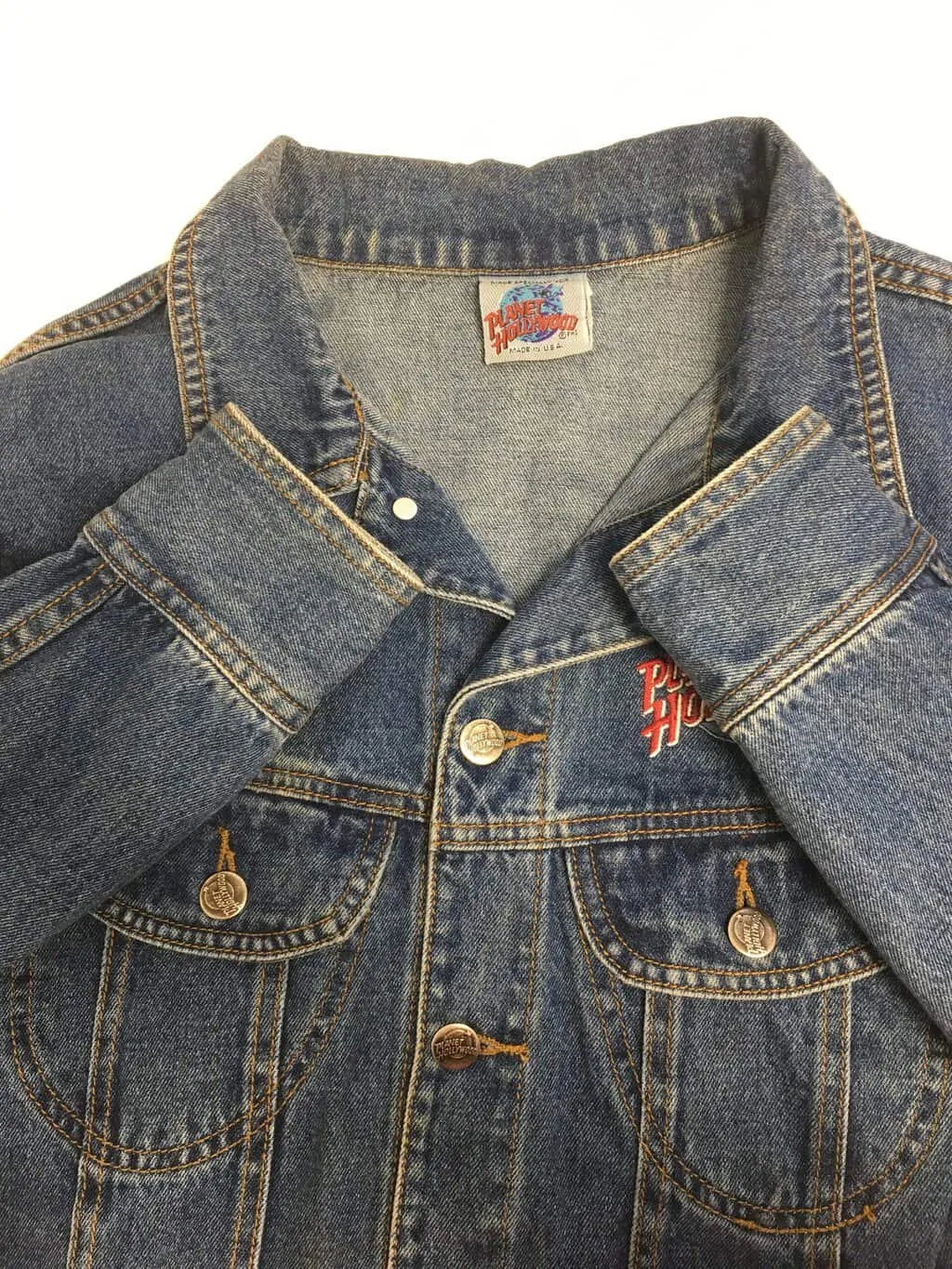 Vintage Planet Hollywood denim jacket, made in the USA Medium