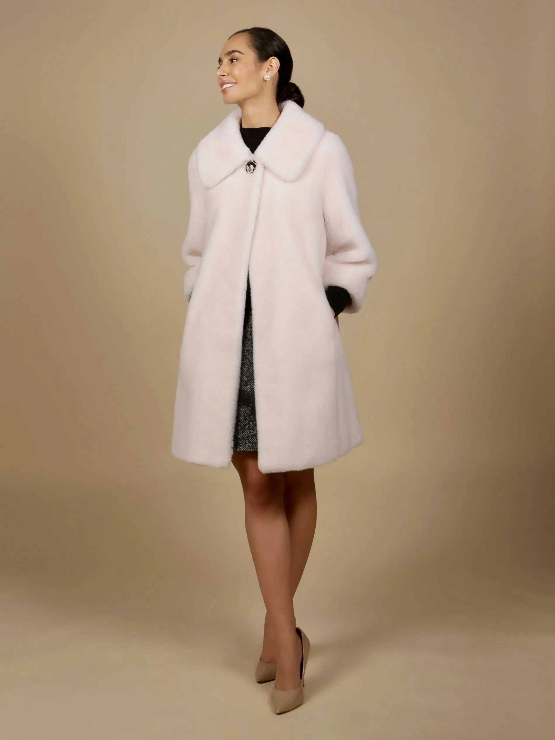 Vivien Wool Bianco Swing Coat