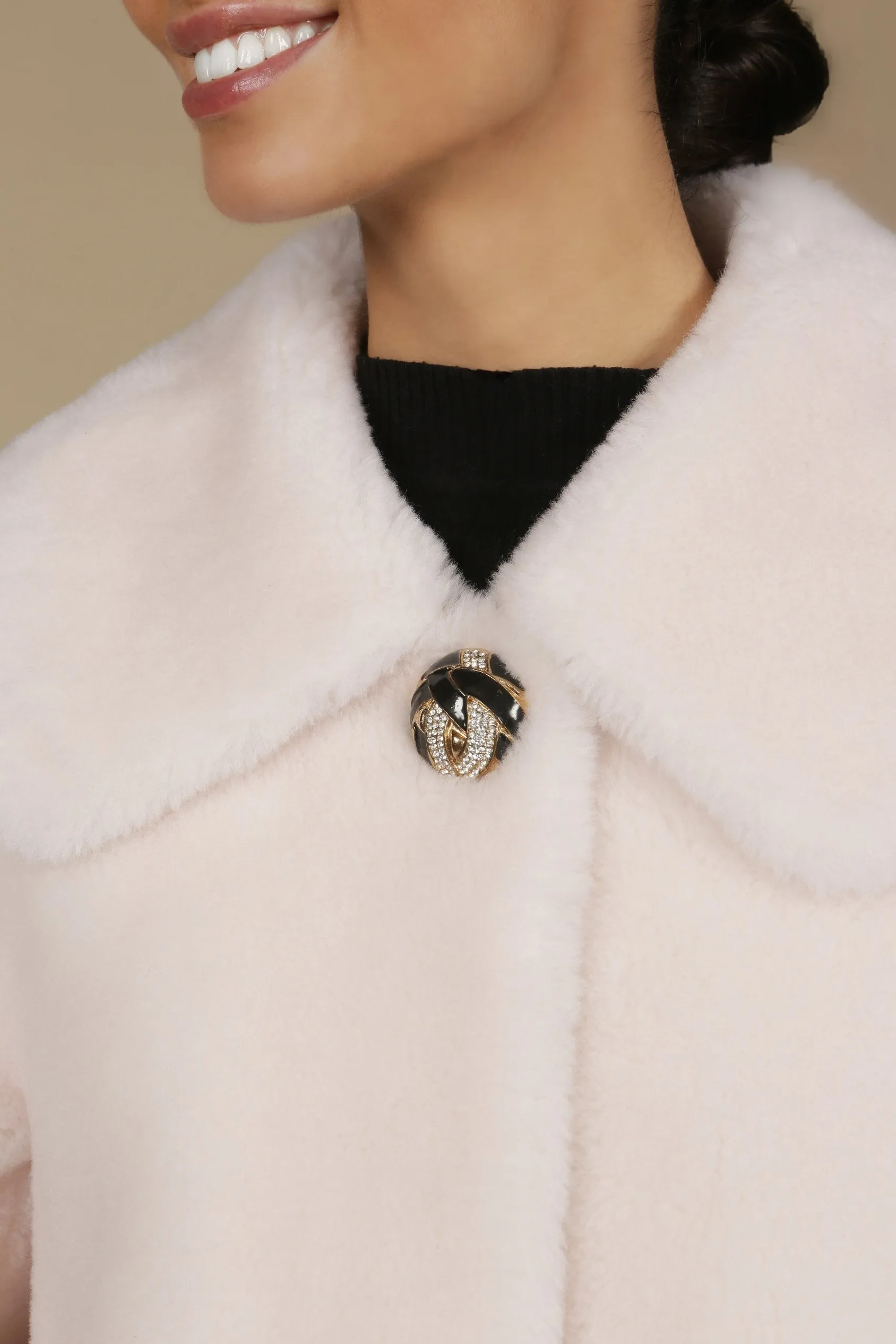 Vivien Wool Bianco Swing Coat