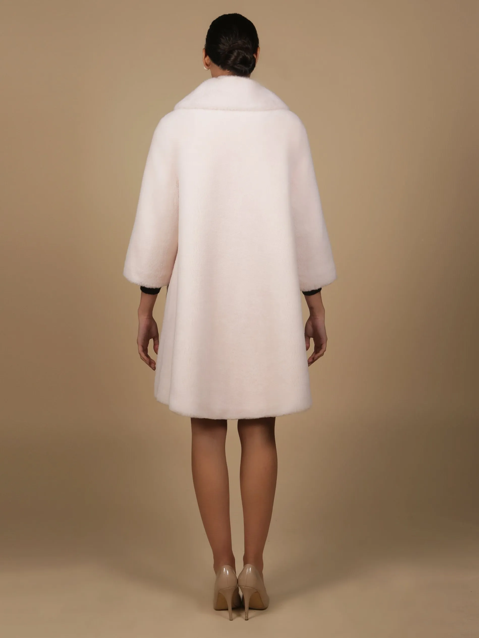 Vivien Wool Bianco Swing Coat