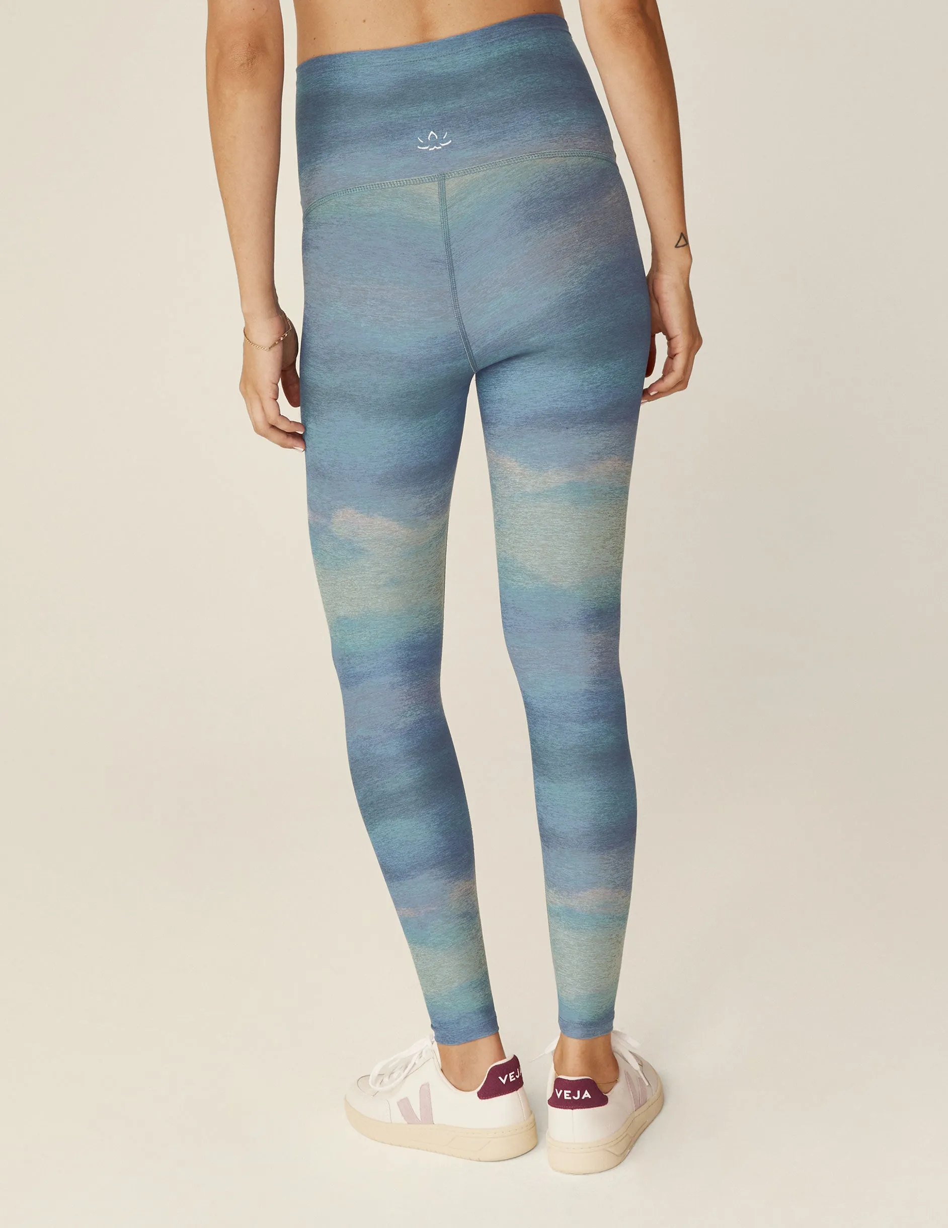 Watercolor Waves Love The Bump Maternity Legging