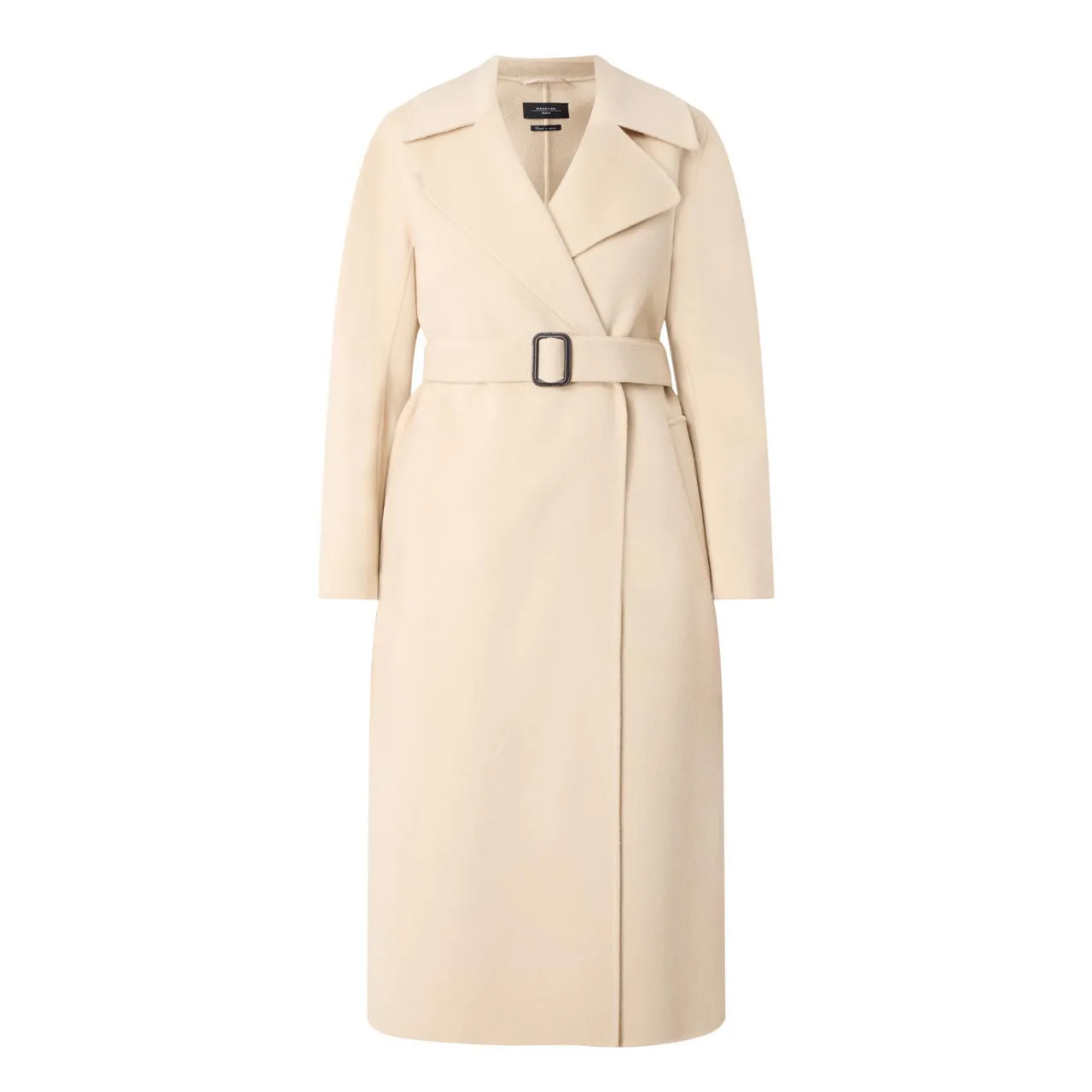 Weekend Max Mara Manu Sand Belted Wrap Coat