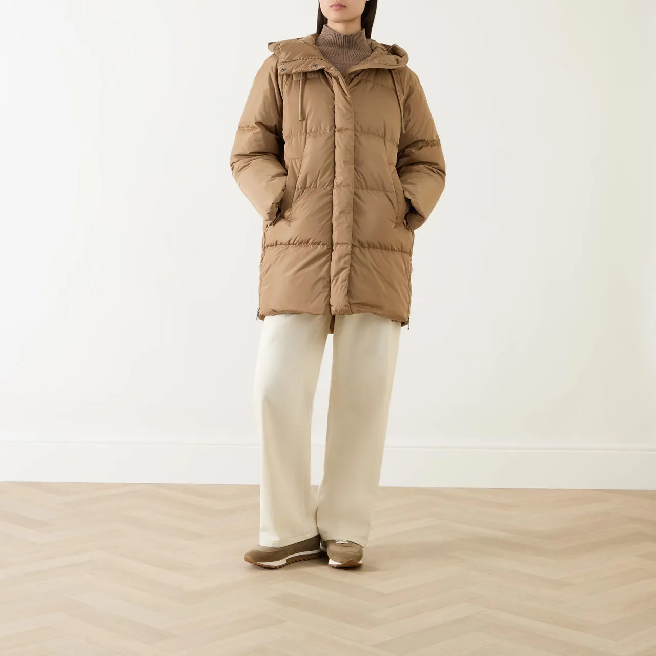 Weekend Max Mara Newbembo Camel Puffer Coat