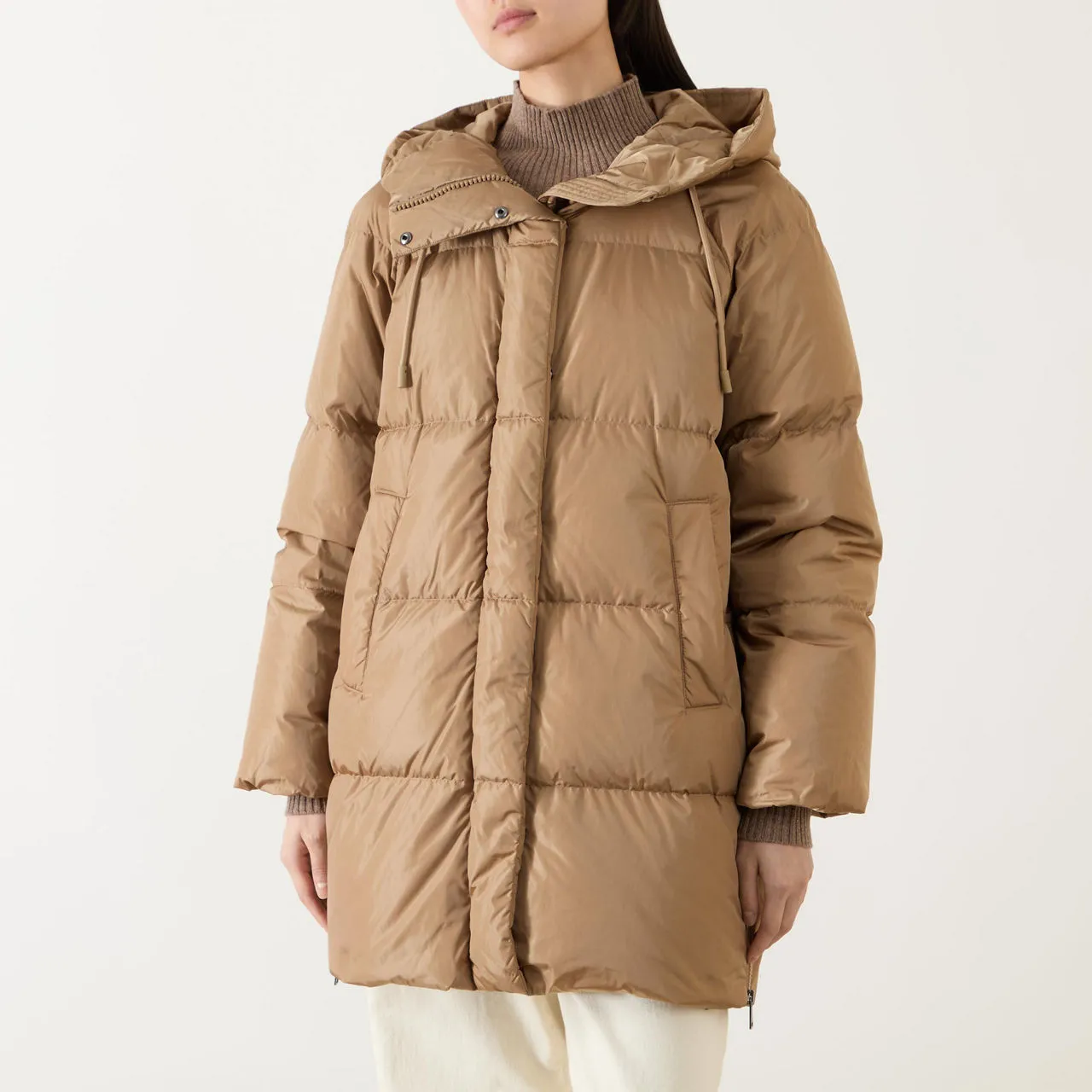 Weekend Max Mara Newbembo Camel Puffer Coat