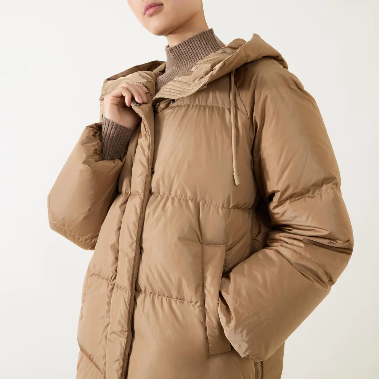 Weekend Max Mara Newbembo Camel Puffer Coat