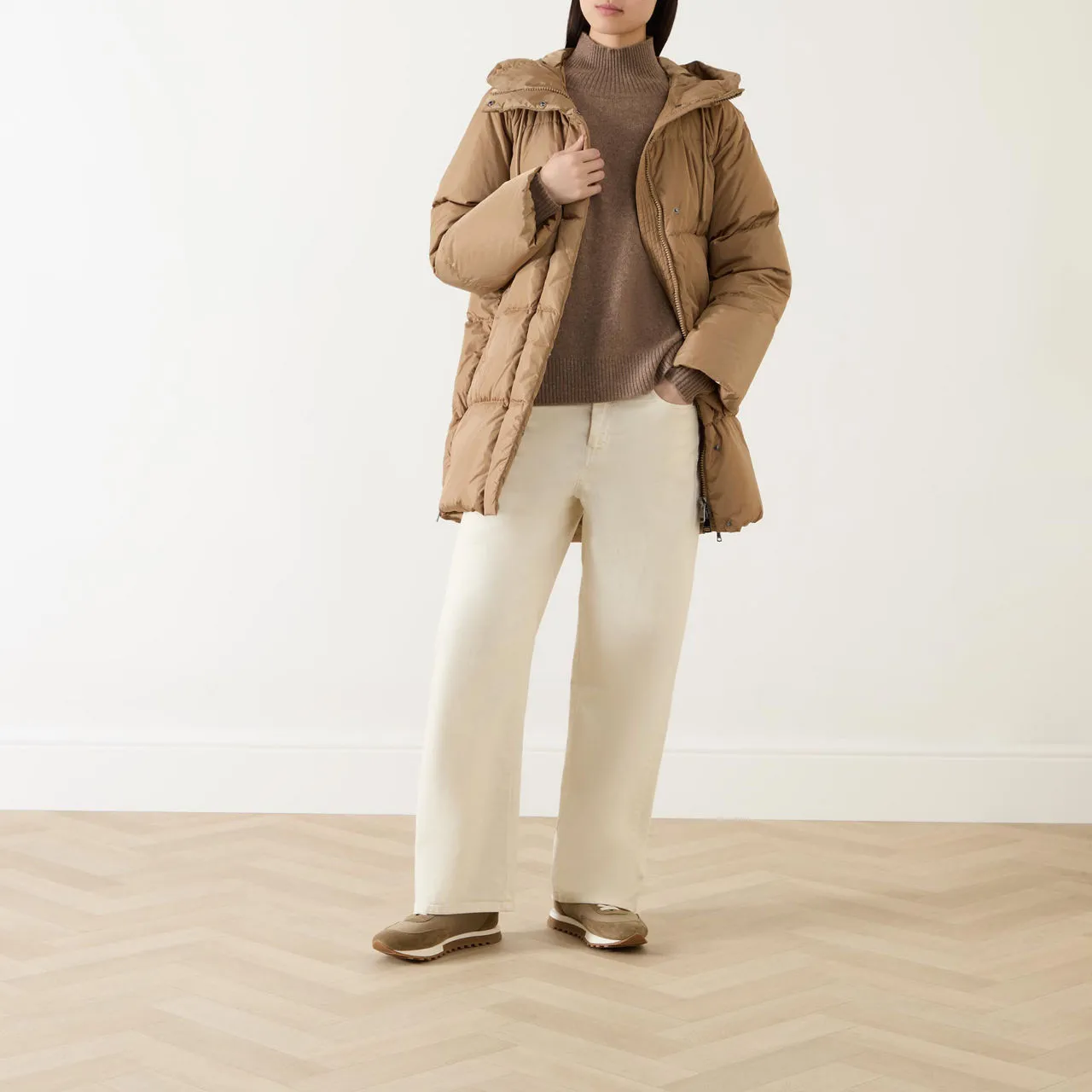 Weekend Max Mara Newbembo Camel Puffer Coat