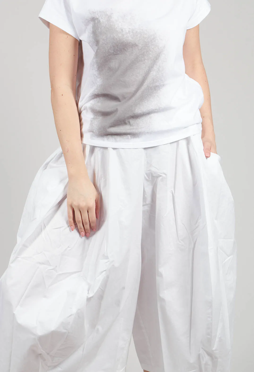 Wide Leg White Tulip Pants