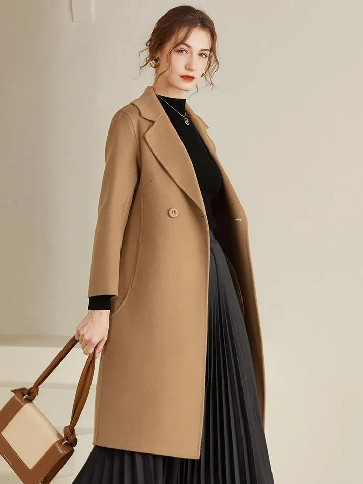 Wool Coat for Women - Classic Overcoat for Winter 2024