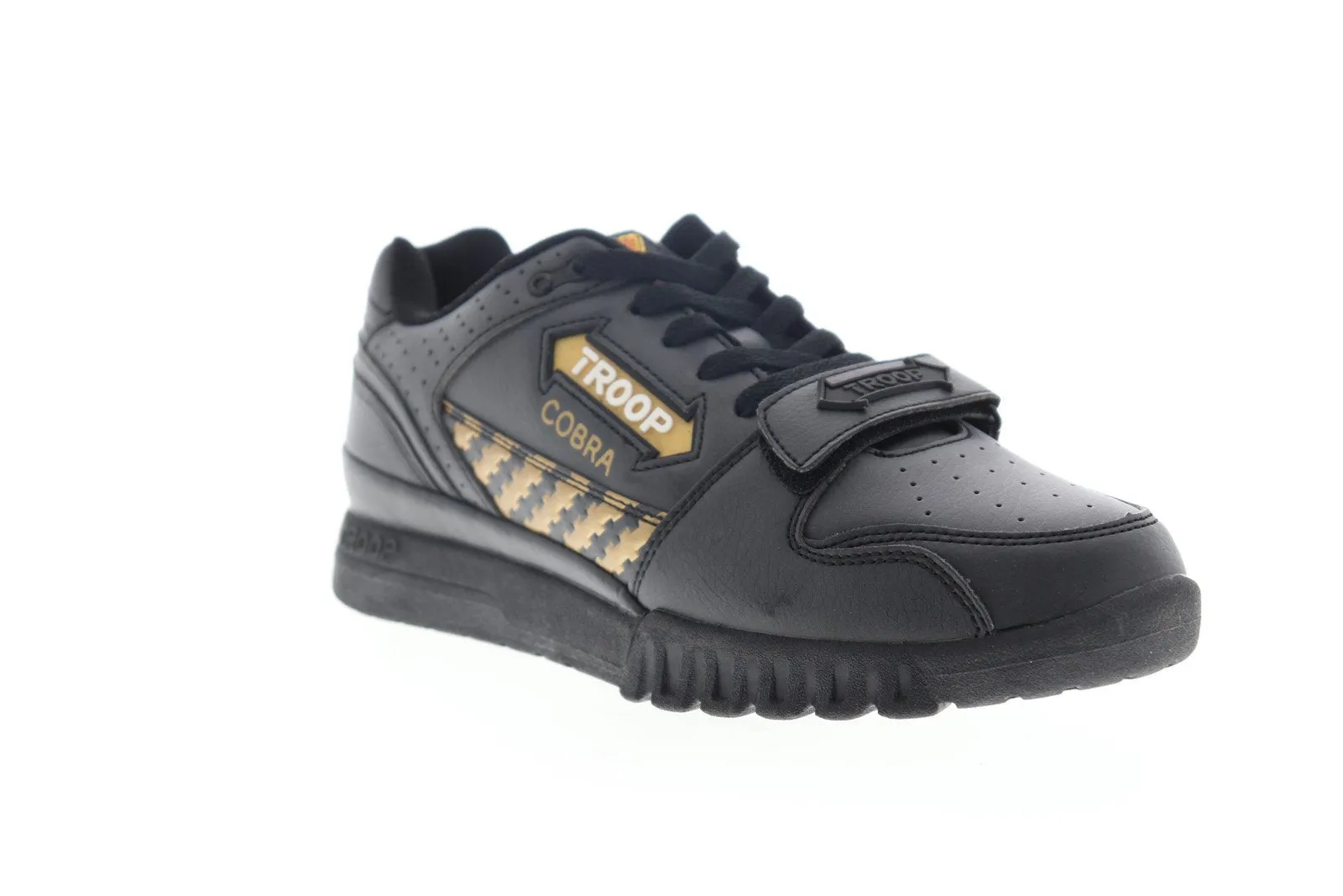 World Of Troop Cobra Black Leather Sneakers