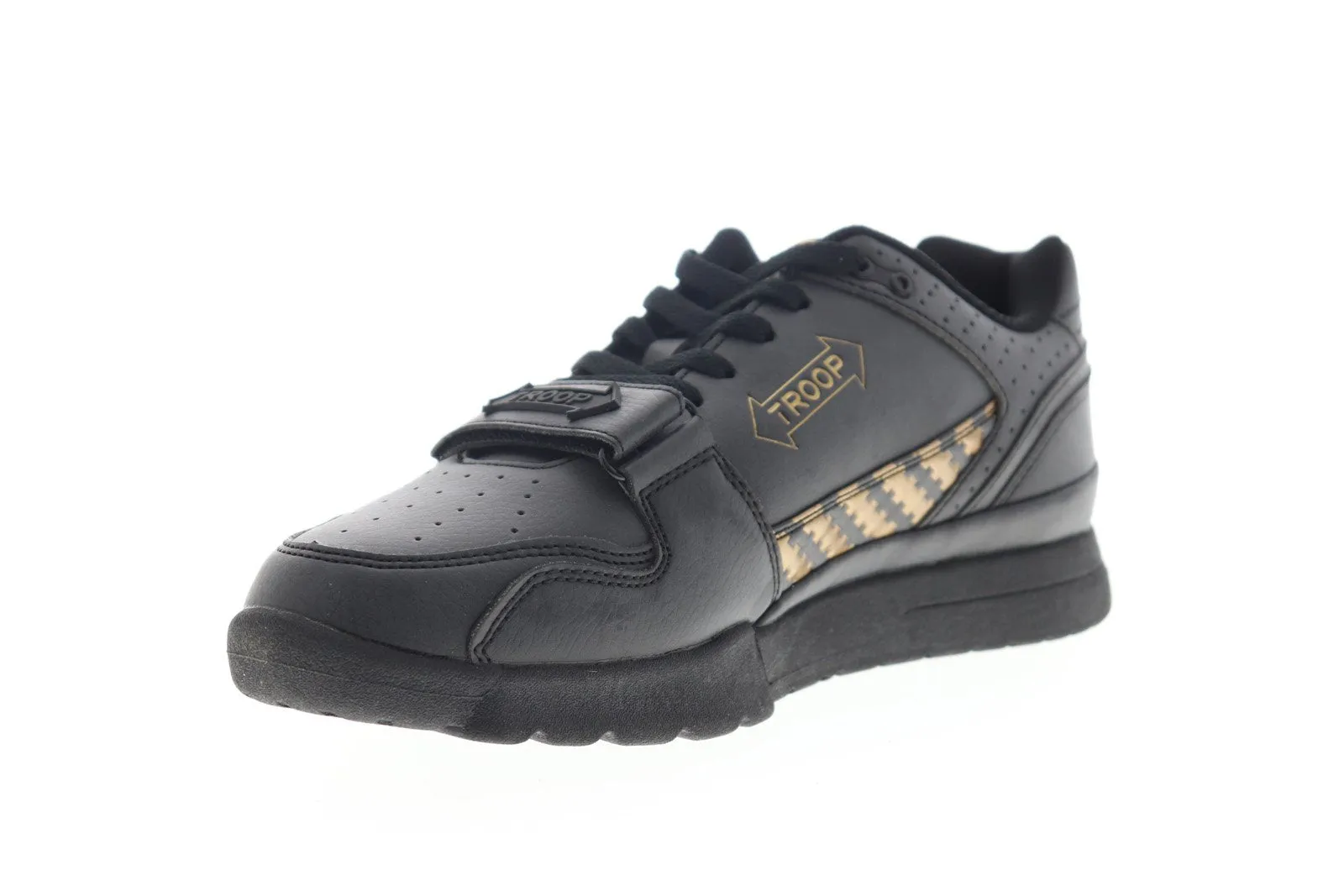 World Of Troop Cobra Black Leather Sneakers