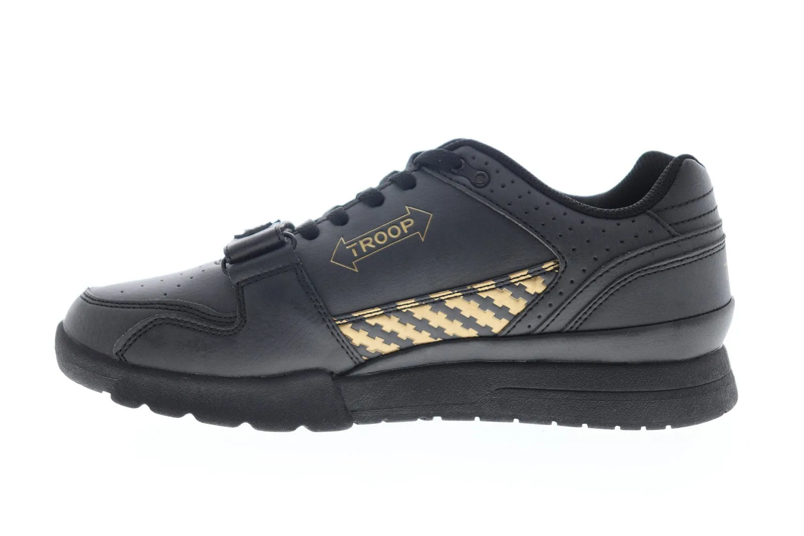 World Of Troop Cobra Black Leather Sneakers