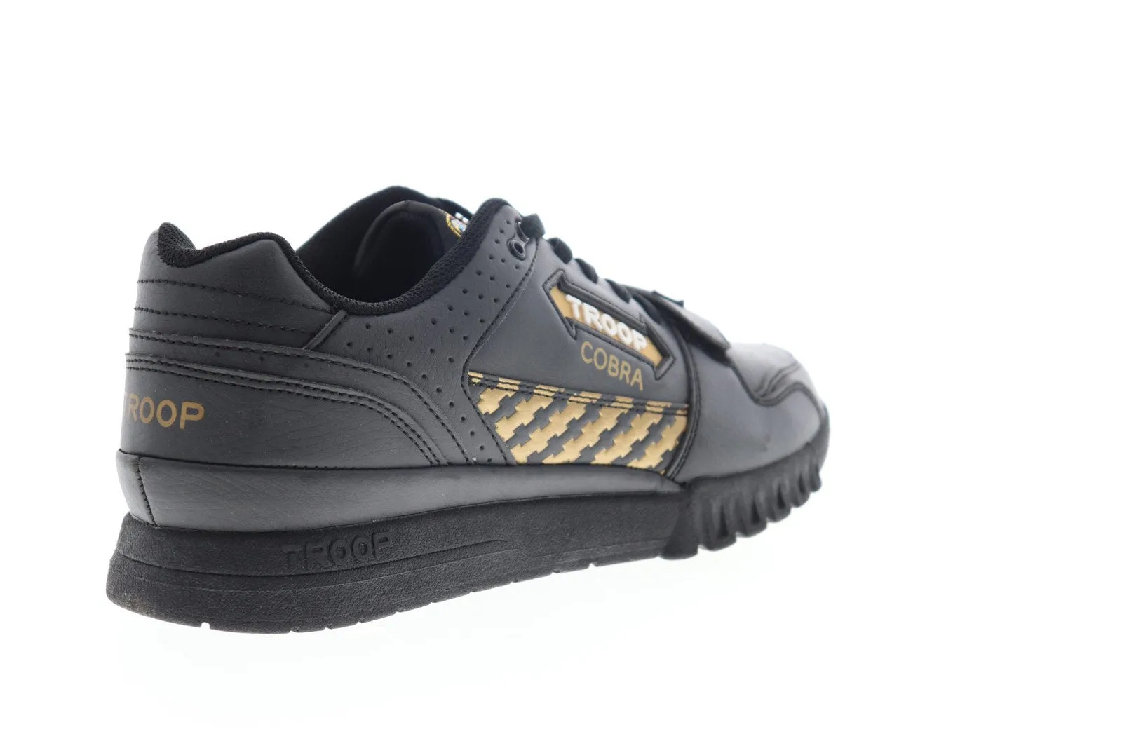 World Of Troop Cobra Black Leather Sneakers