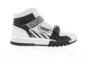 World Of Troop Cobra Mid White Leather Sneakers