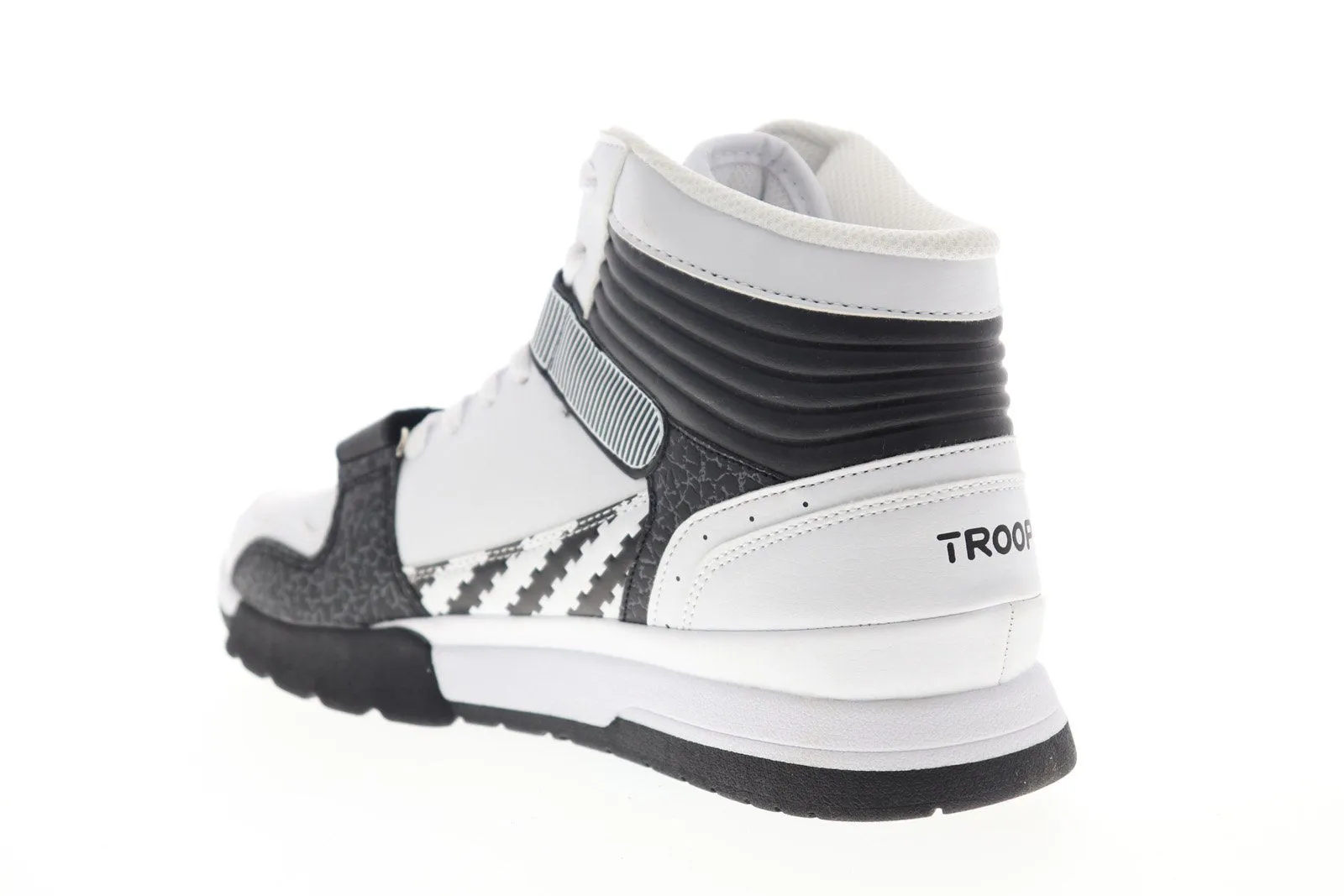 World Of Troop Cobra Mid White Leather Sneakers