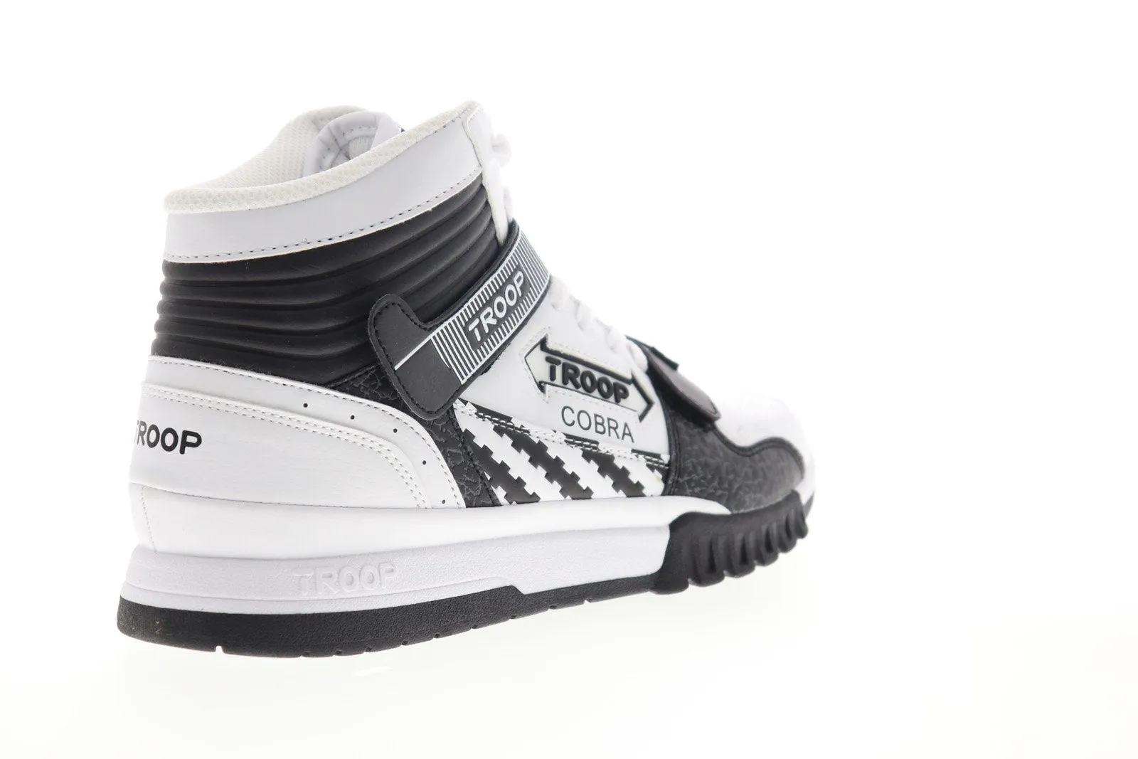 World Of Troop Cobra Mid White Leather Sneakers