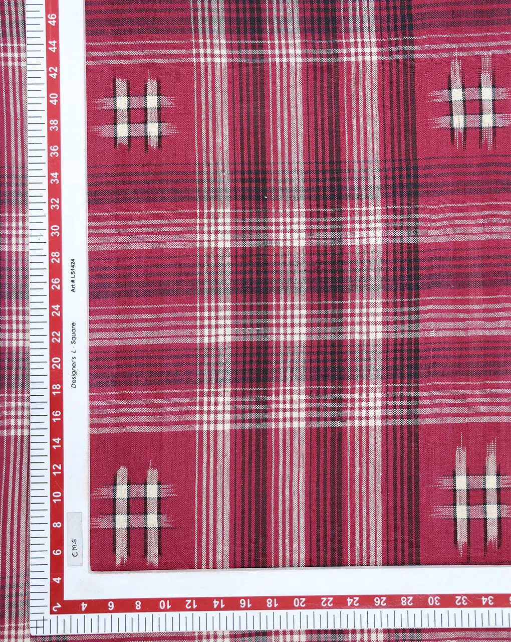 Yarn-Dyed Ikat Cotton Fabric