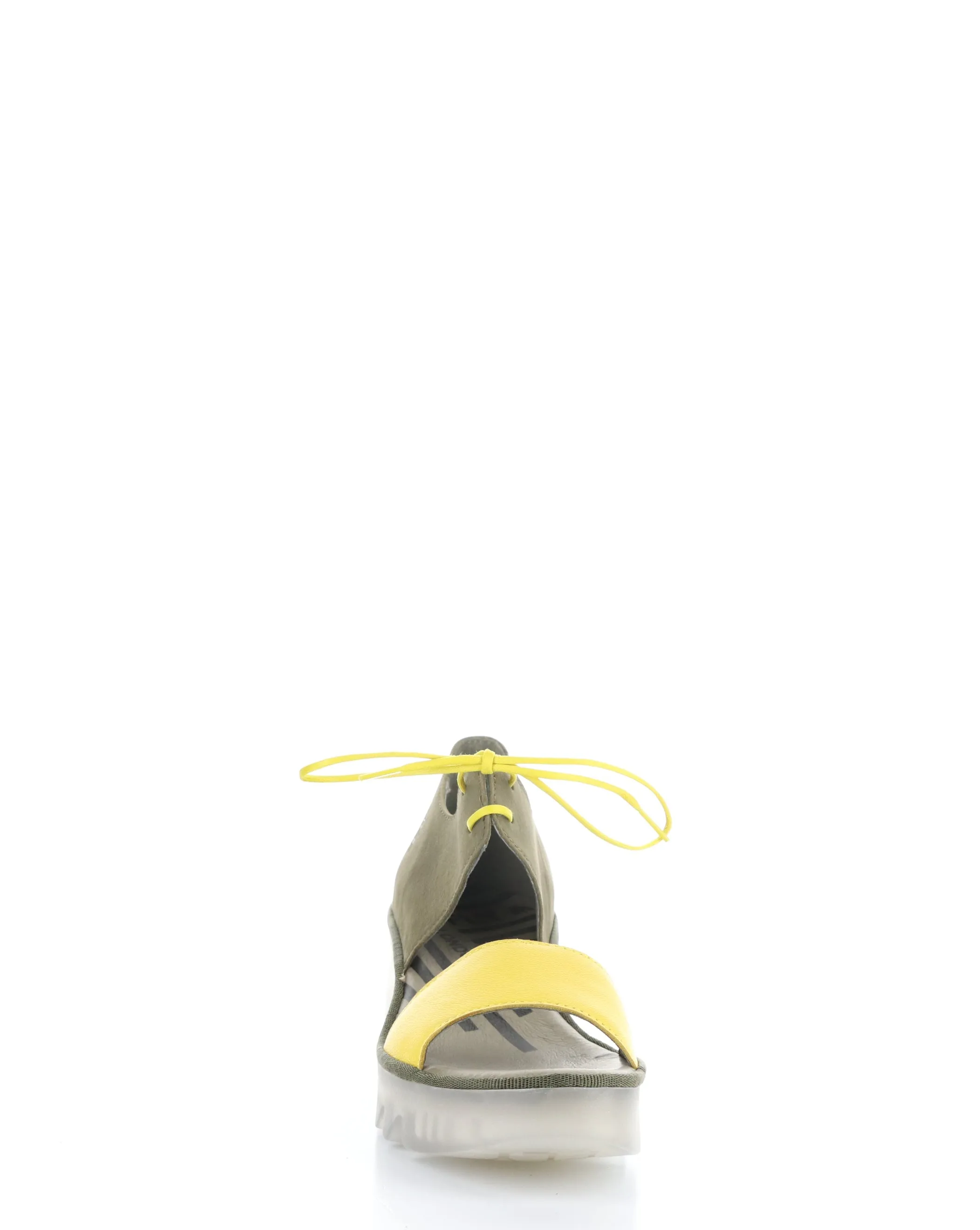 Yellow Lace-up Sandals - BILU465FLY