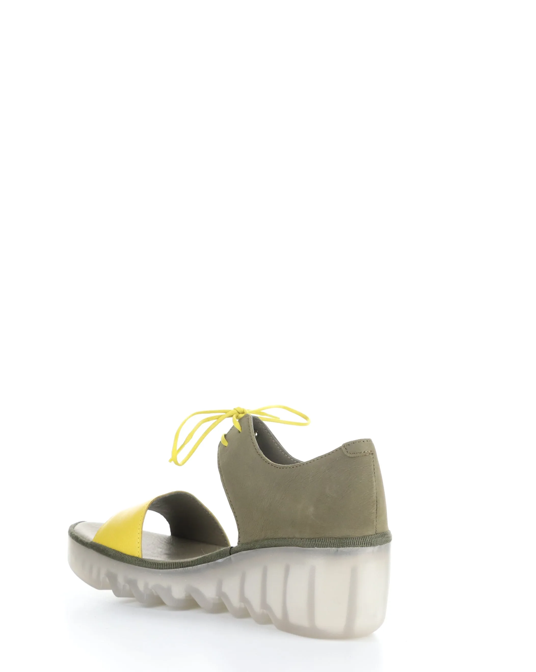 Yellow Lace-up Sandals - BILU465FLY