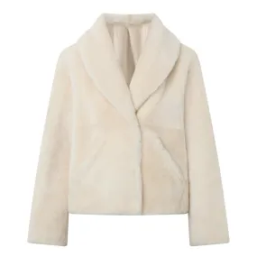 Yves Salomon Shearling A1006 Meringue Coat