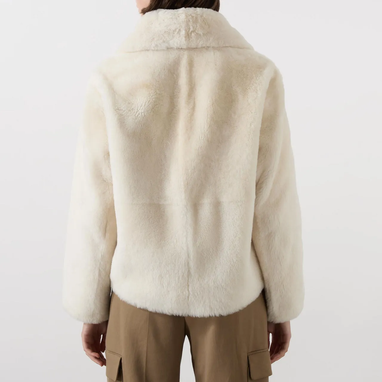 Yves Salomon Shearling A1006 Meringue Coat