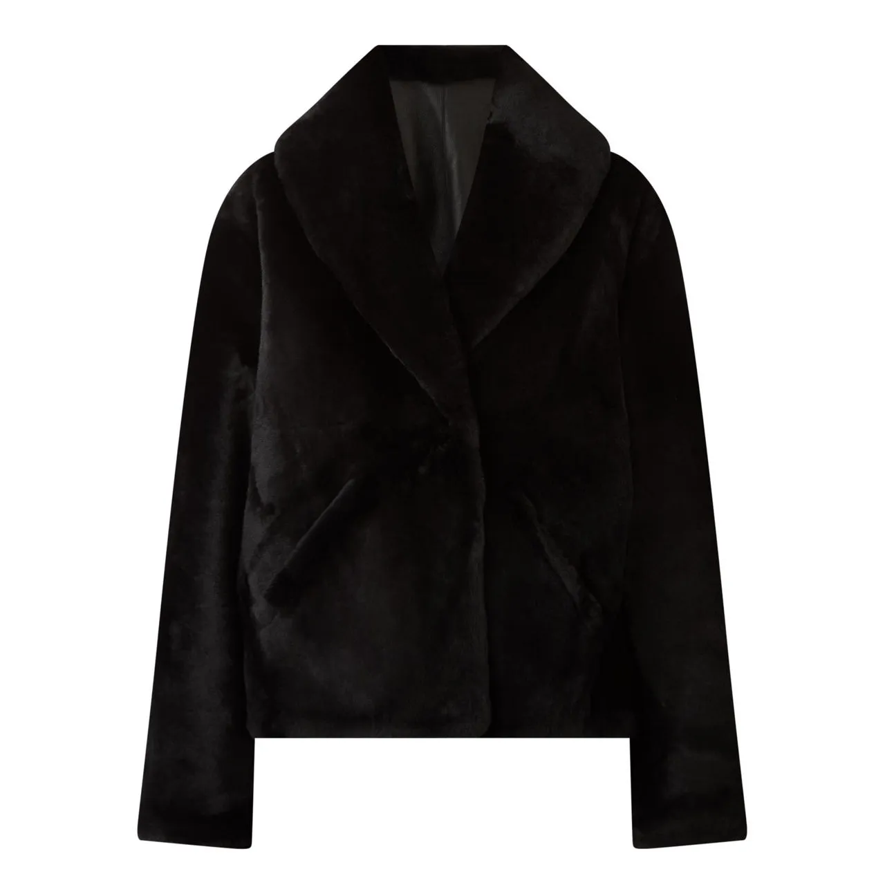 Yves Salomon Shearling Black Coat