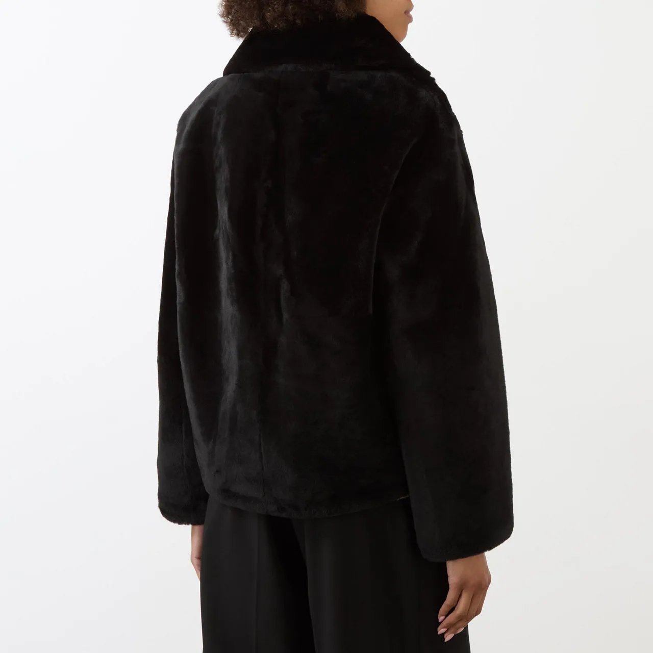 Yves Salomon Shearling Black Coat