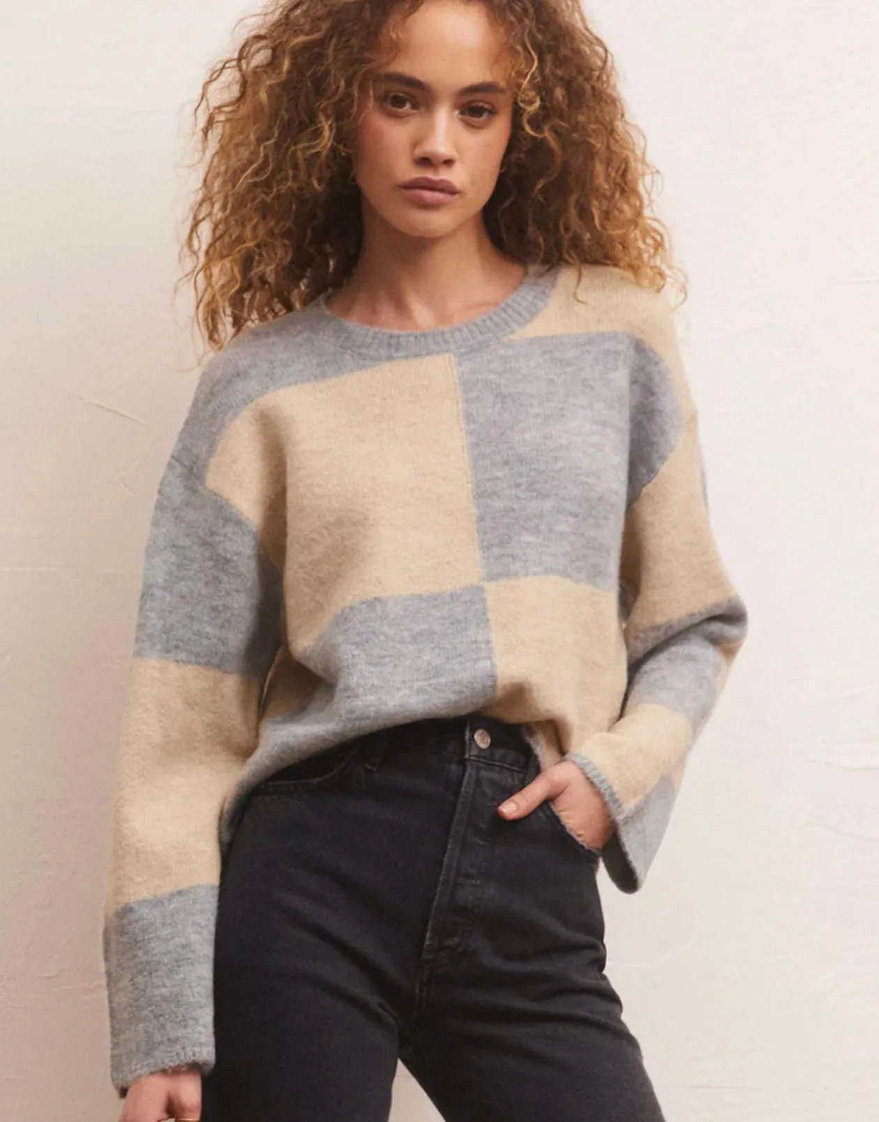 Zsupply Rosi Color Block Sweater.